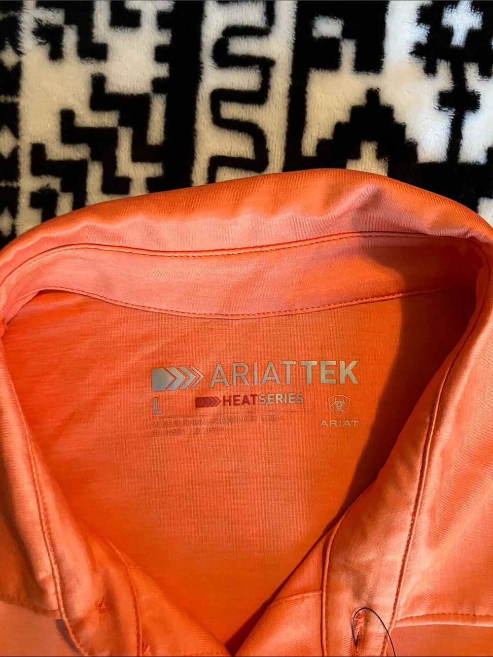 Ariat Orange AriatTek Heat Series Polo